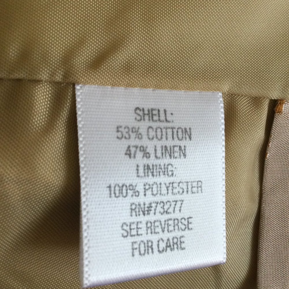 Dana Buchman Tan Linen/Cotton Zippered Jacket, 10 - Picture 6 of 6